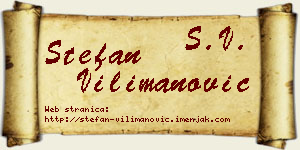 Stefan Vilimanović vizit kartica